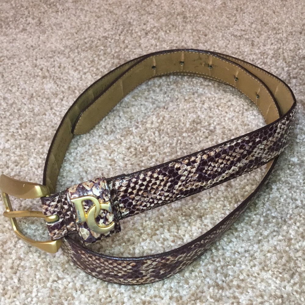 Diahann Carroll Pig Suded Snake Skin Belt